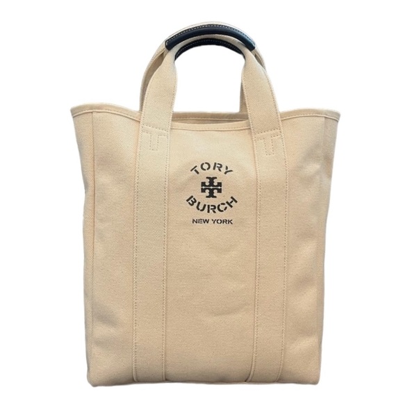Tory Burch Mercer Canvas Logo Tote bag - Picture 1 of 11